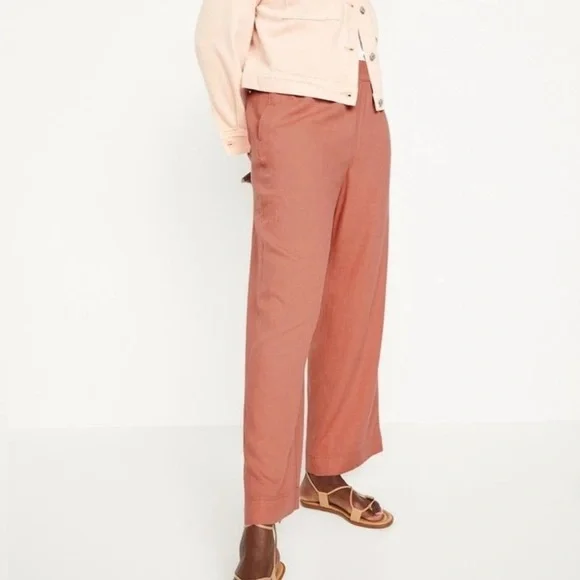 Old Navy Comfort Waistband High-Waisted Amber Linen-Blend Wide-Leg Pants 4X - Picture 5 of 8